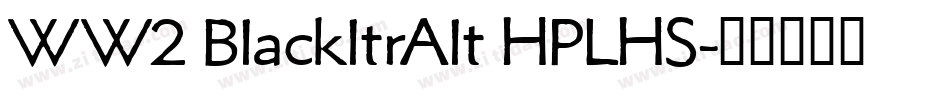 WW2 BlackltrAlt HPLHS字体转换